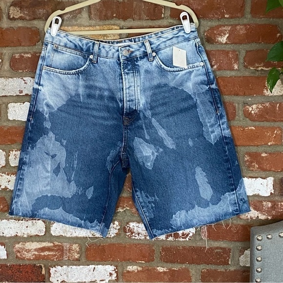 Topman Bleached Demin Raw hem shirts New Size 36 - Picture 3 of 7